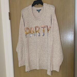 🤎🤎BEAUTIFUL BLING PLUS SIZE 4X PARTY SWEATER WITH LONG SLEEVES!🤎🤎